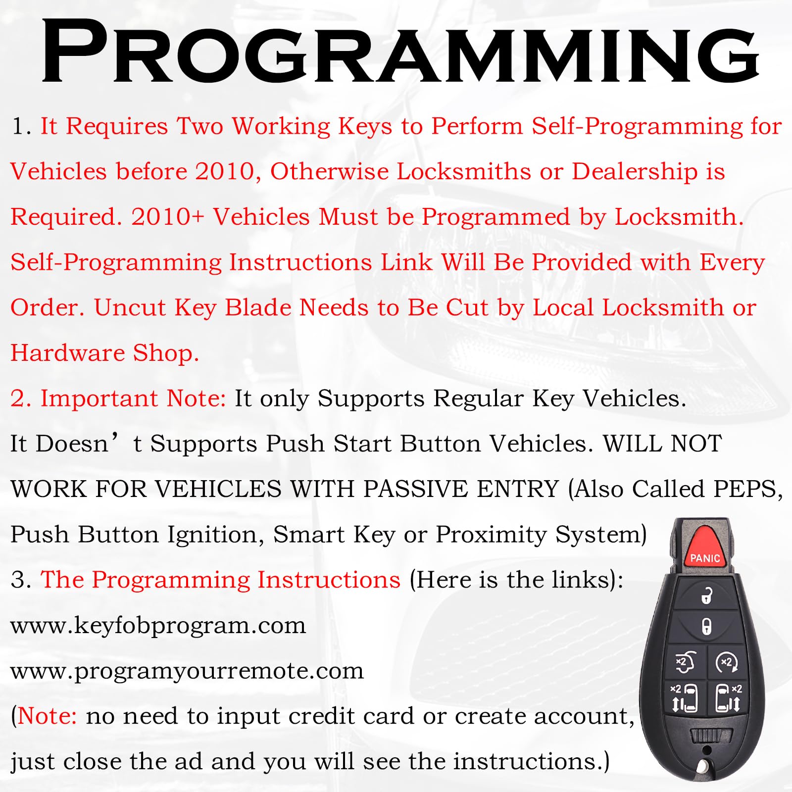 Supaland packaging includes two remote fobs ready to program