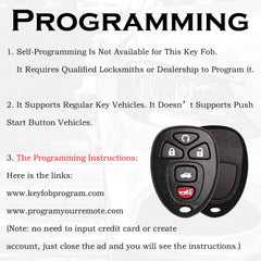 SUPALAND Pontiac G6 remote key fob ready for professional programming
