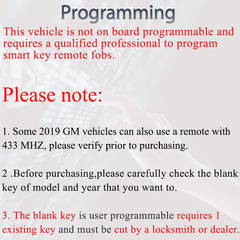 SUPALAND remote fob for GMC Sierra 1500/2500/3500, 315MHz compatibility
