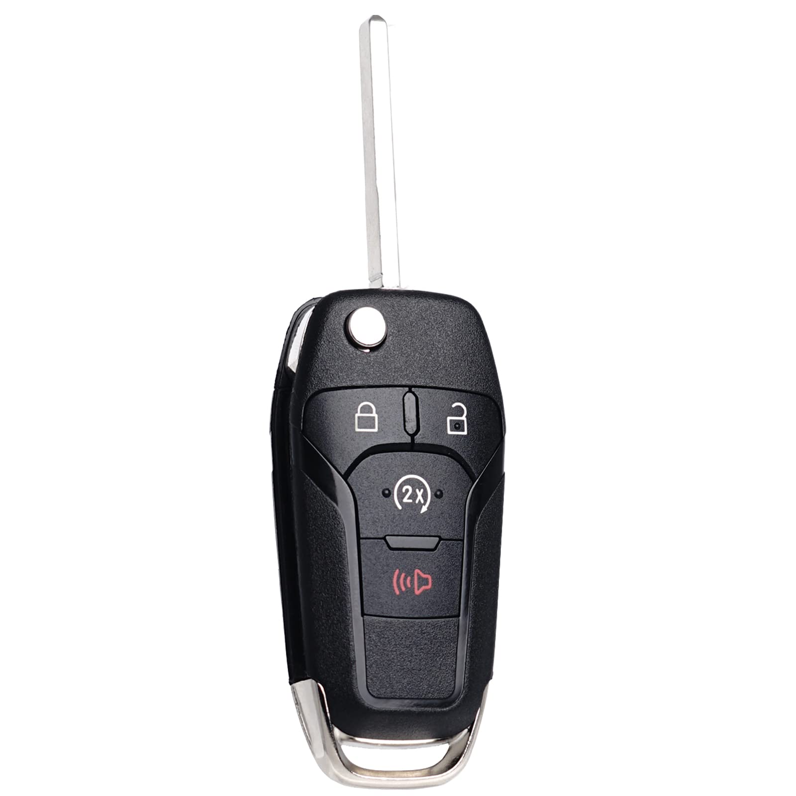 SUPALAND remote start fob for Ford F-150 side view with compact design for one-handed use.