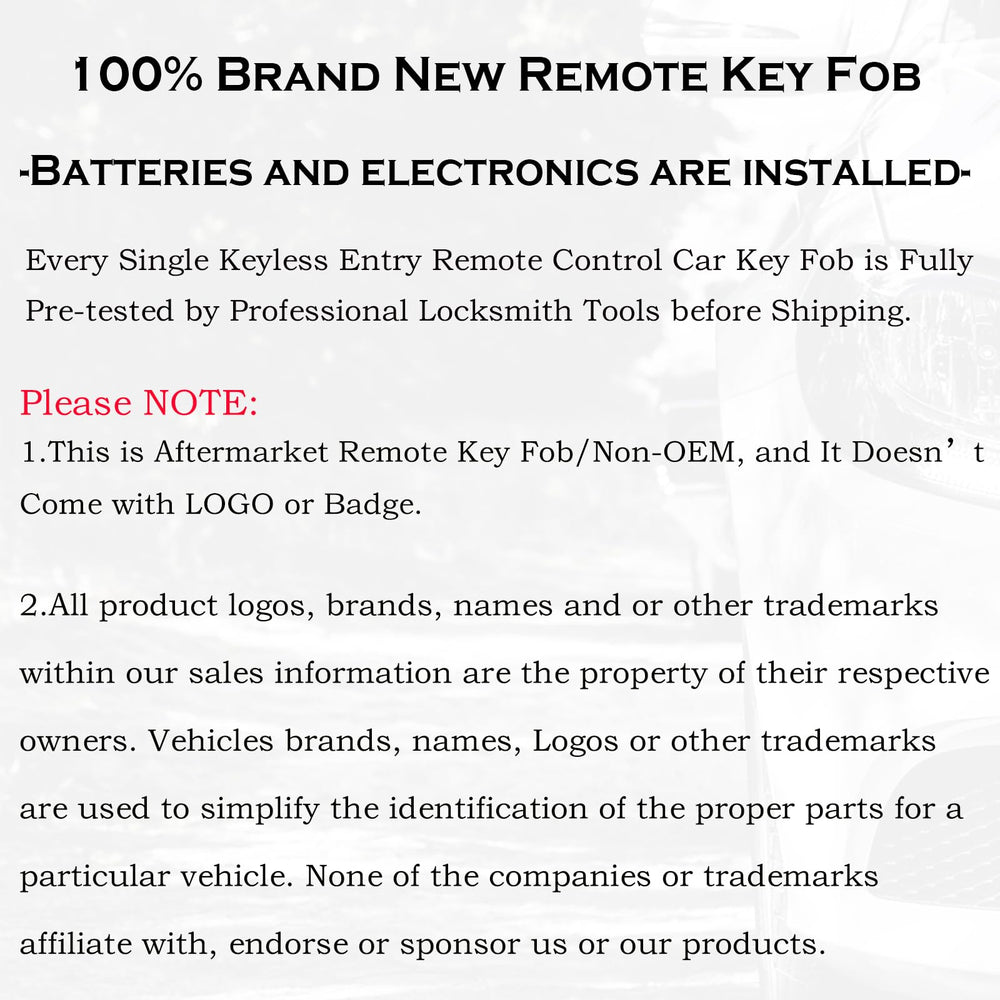 Supaland programming card included with self-programming guide for compatibility
