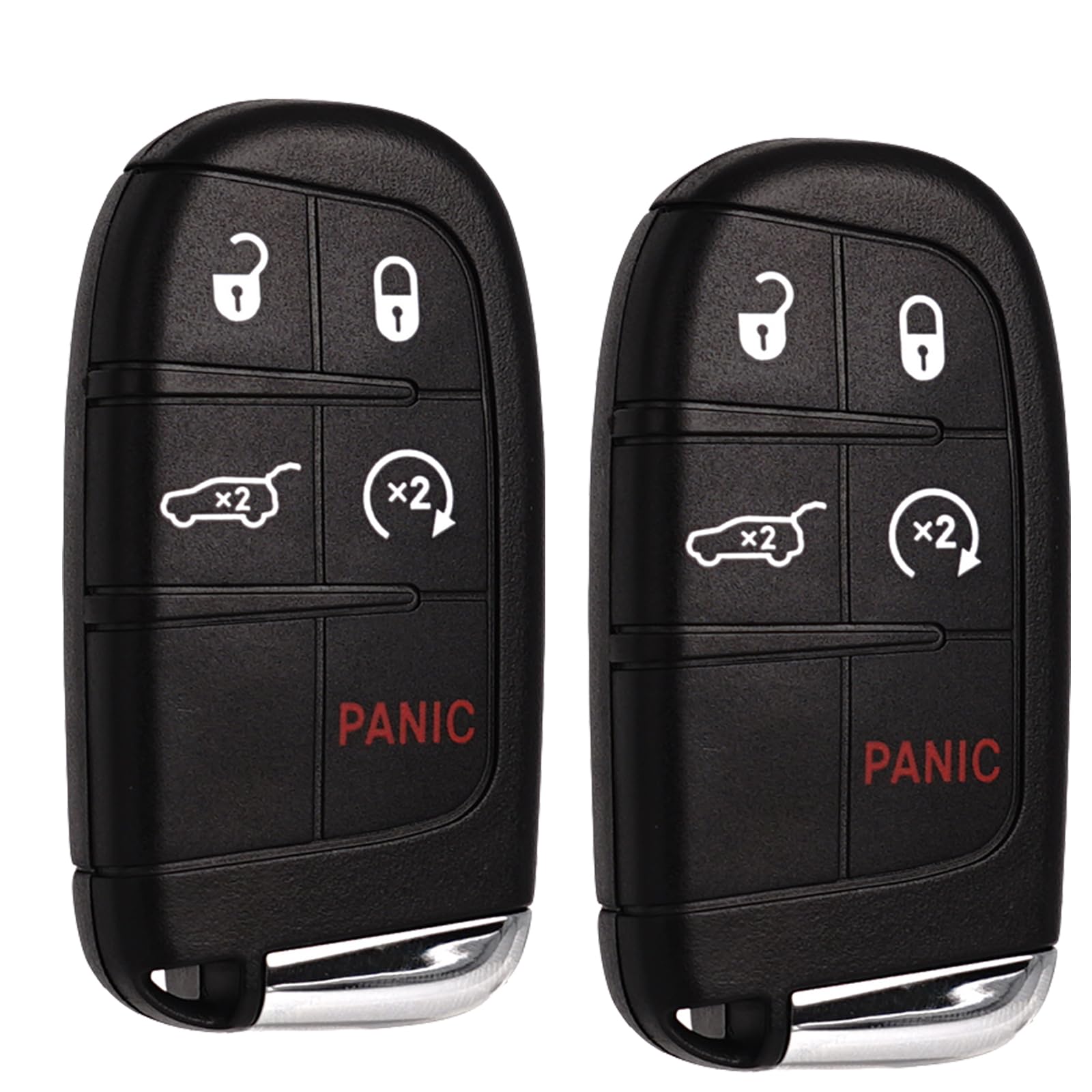 SUPALAND two-pack remote fobs for easy dual-vehicle replacement.