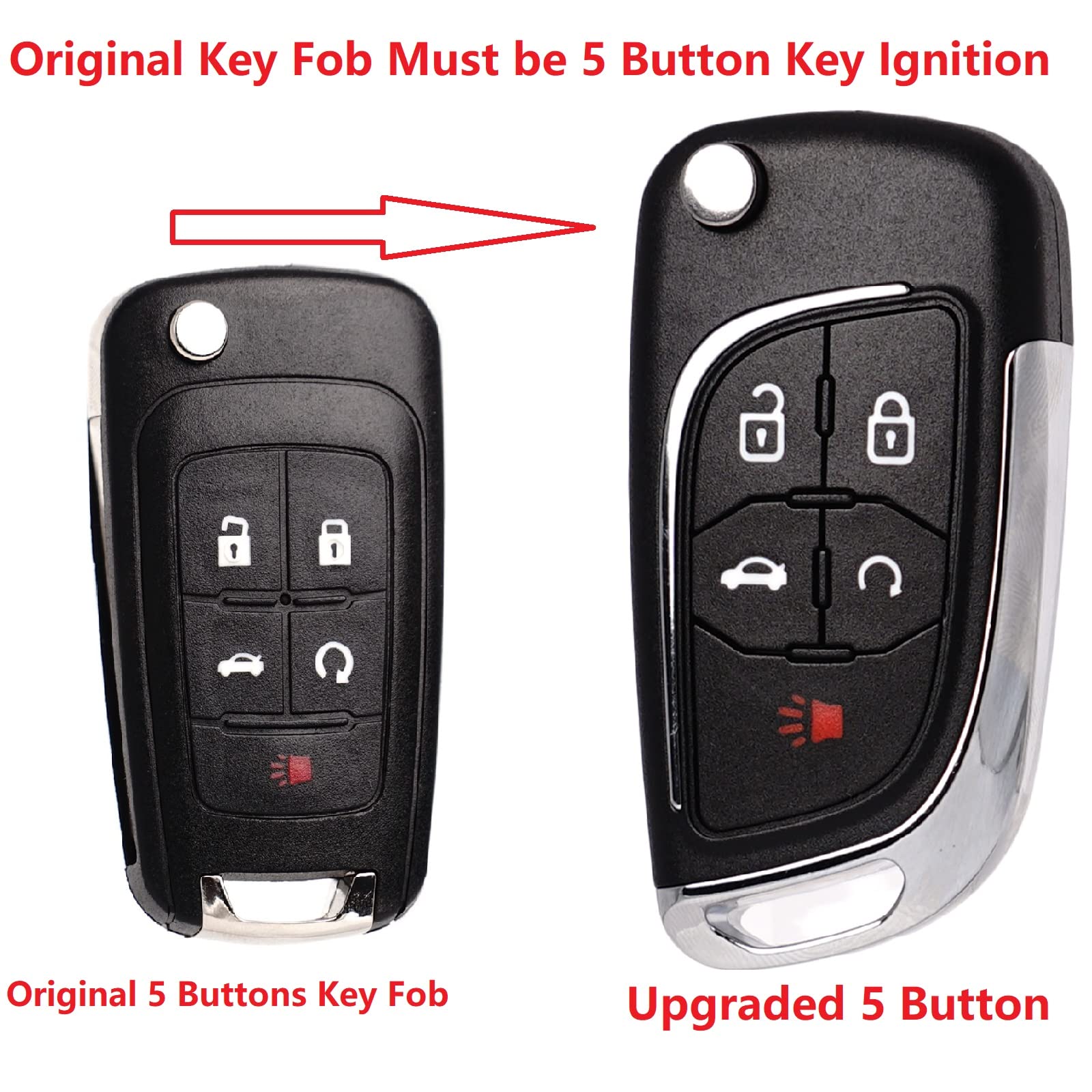 SUPALAND key fob for Chevy Equinox showing compact design and electronics.