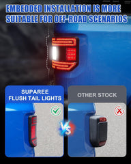 SUPAREE 4-in-1 LED tail light for Jeep Gladiator JT includes DRL, brake, turn and reverse