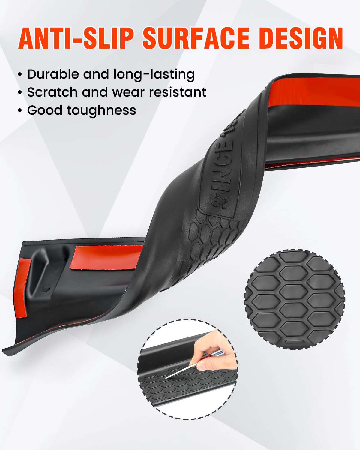 SUPAREE door sill guard durable black rubber for long-lasting protection.