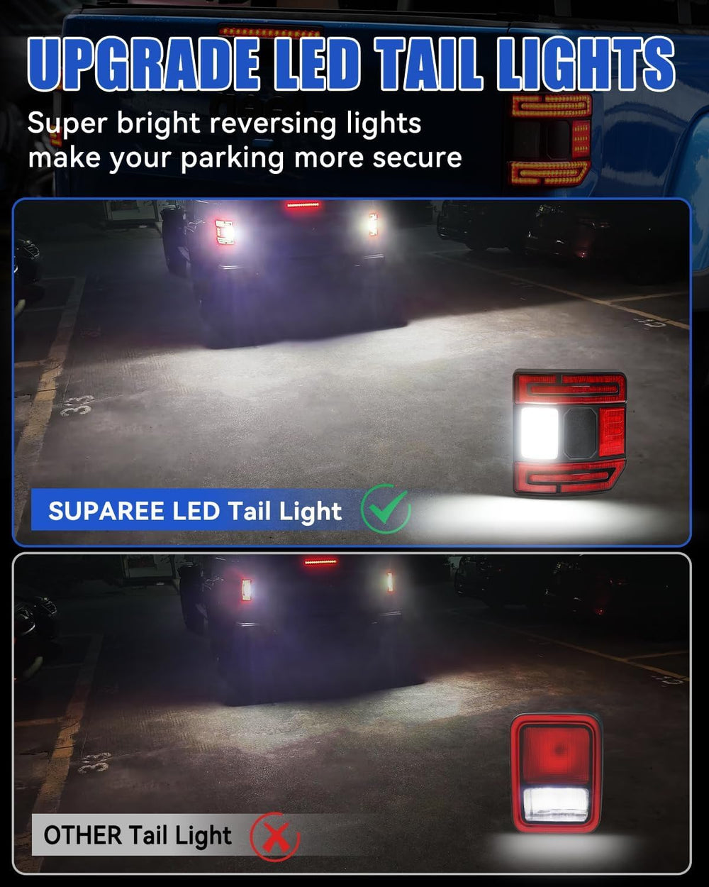 SUPAREE IP68 waterproof tail light for Jeep Gladiator JT stands up to rain and dust