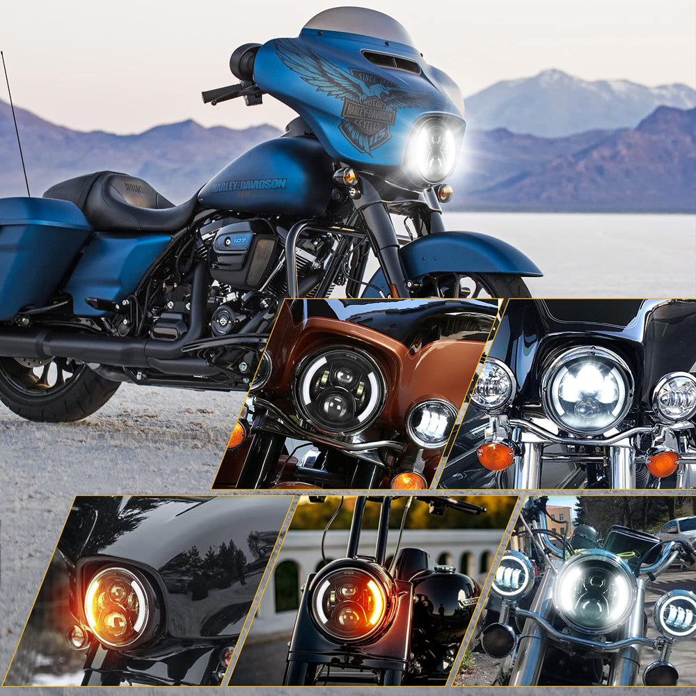 SUPAREE 7 inch headlight package includes adapter and hardware.