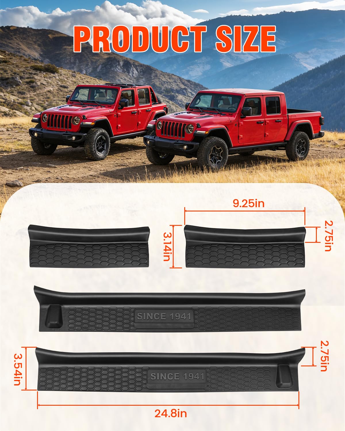 SUPAREE packaged door sill guards set includes four pieces.