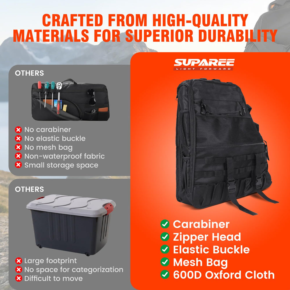 SUPAREE roll bar storage bag backpack conversion enables on-the-go storage.