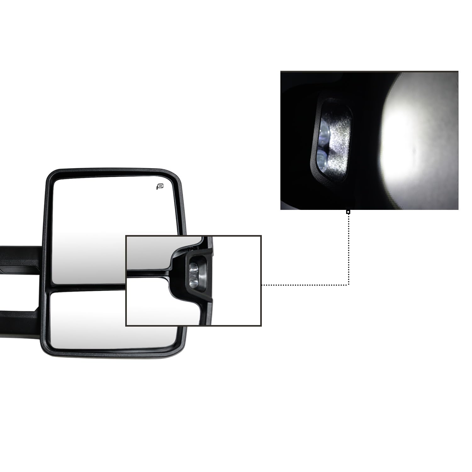 SUPDM Ford F-150 heated mirror improves cold-weather visibility