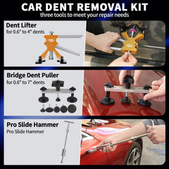 Super PDR dent puller bridge demonstrates safe dent removal with paint protection