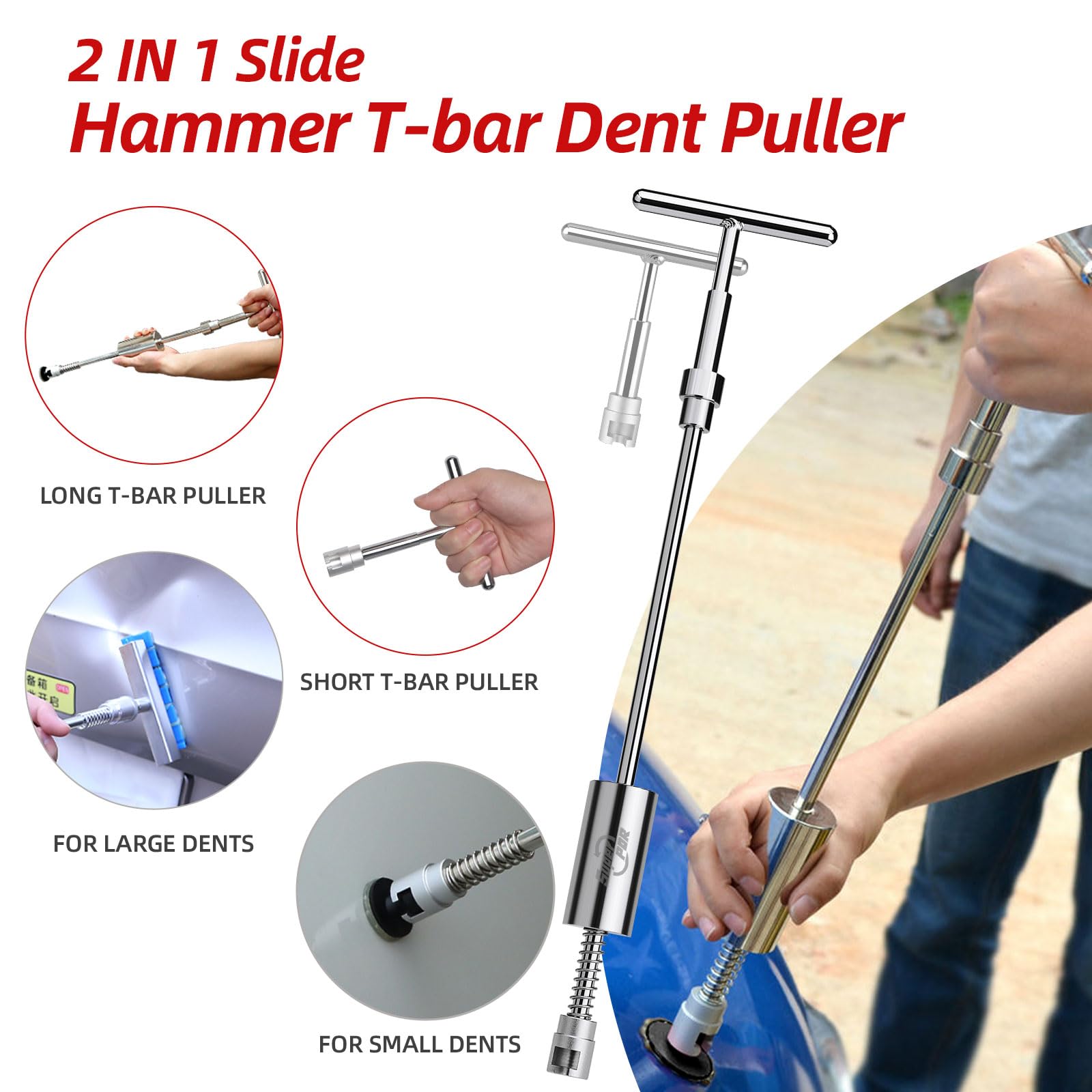 Super PDR glue pulling tool for paintless dent repair on auto surfaces
