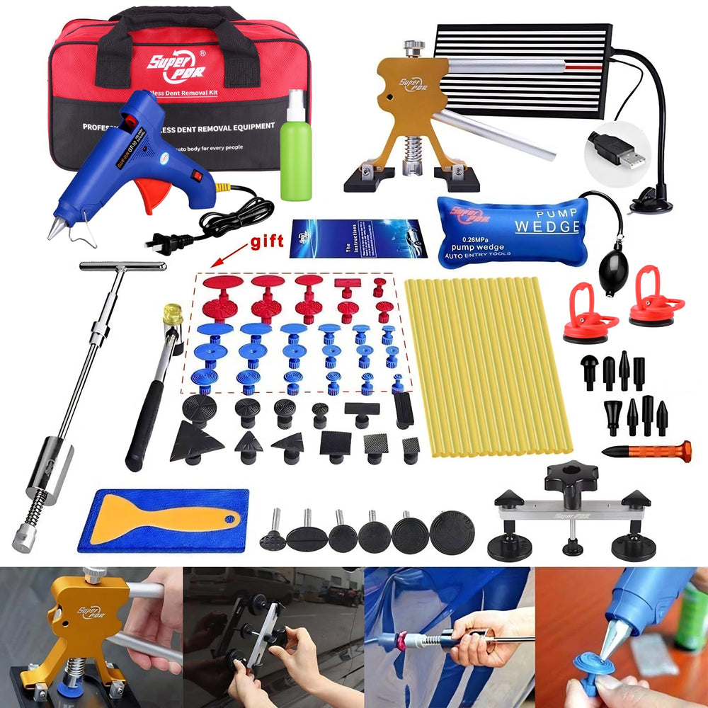 Super PDR dent puller kit with slide hammer for fast car dent removal