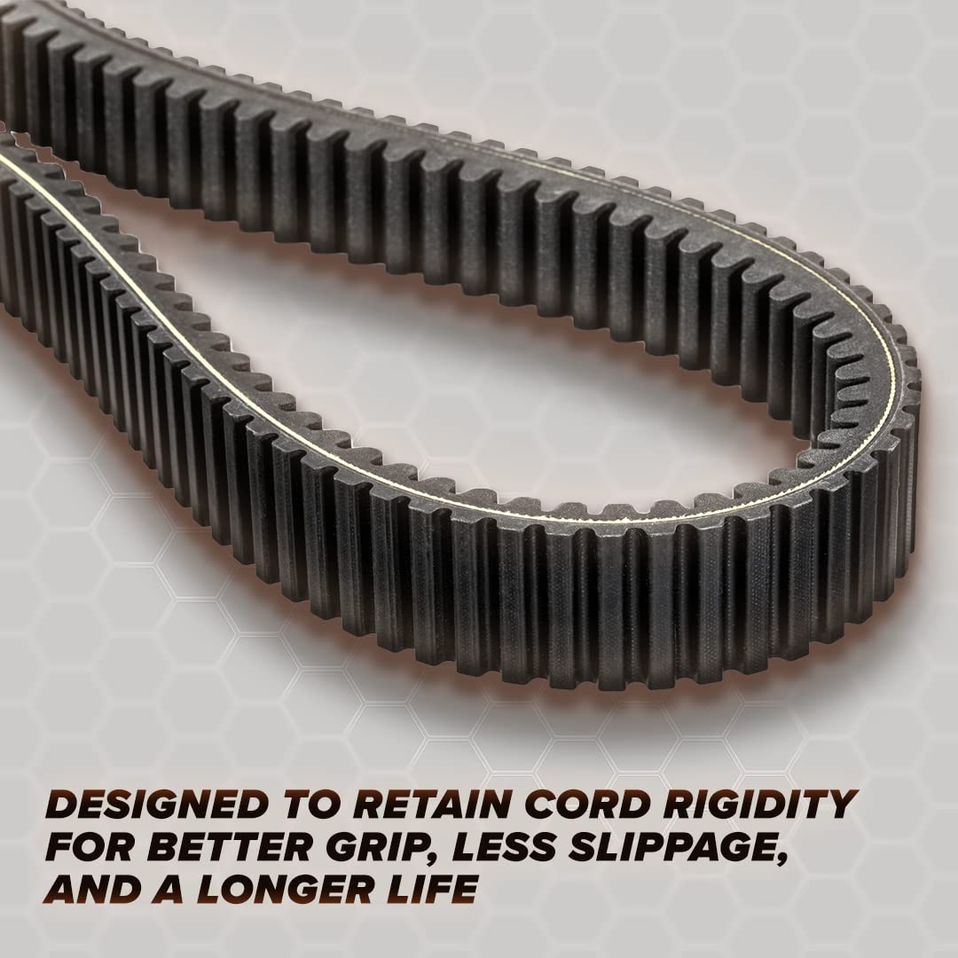 SuperATV belt-defender installation view highlights durable rubber for harsh trails.