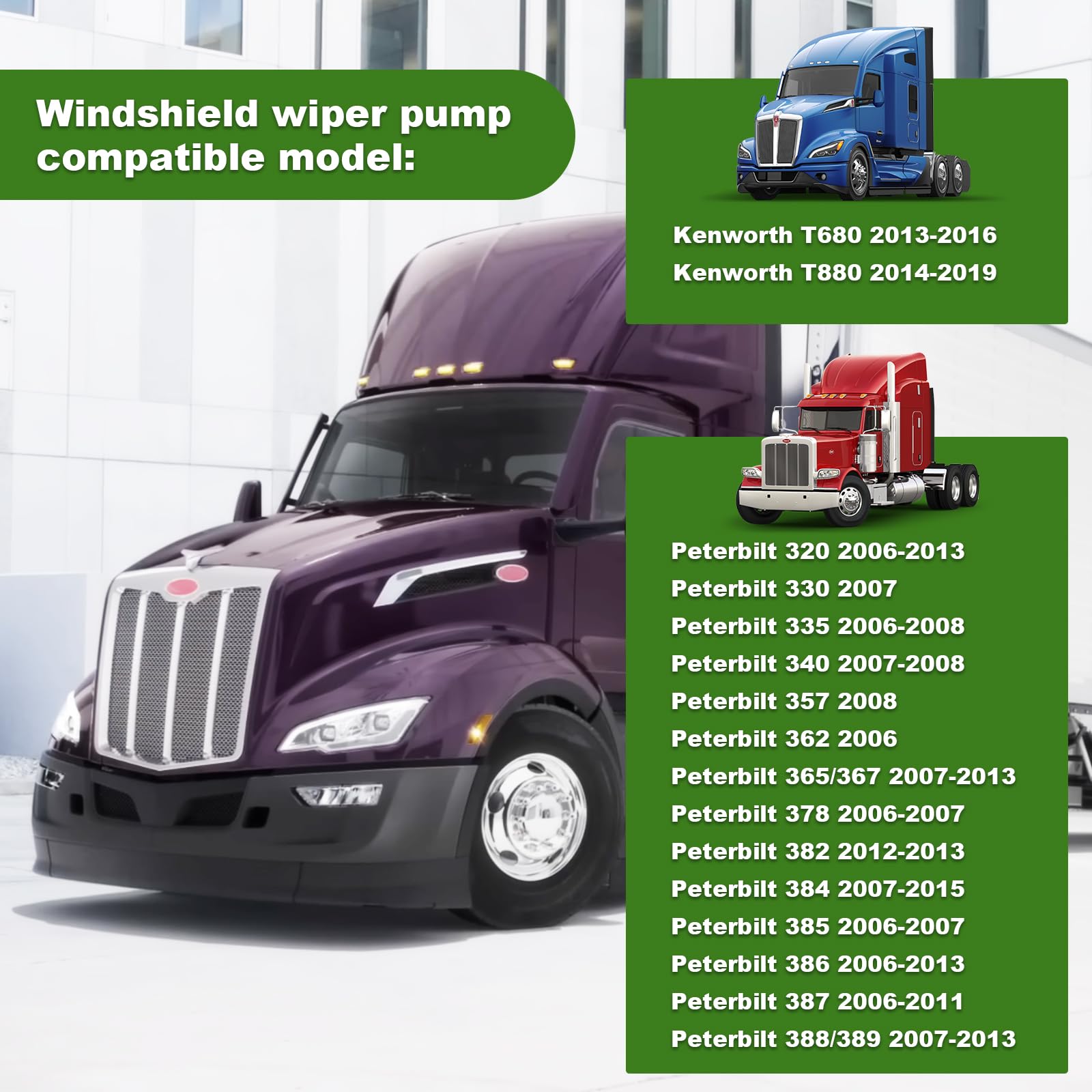 SuperDi compact push-fit design simplifies windshield pump installation.