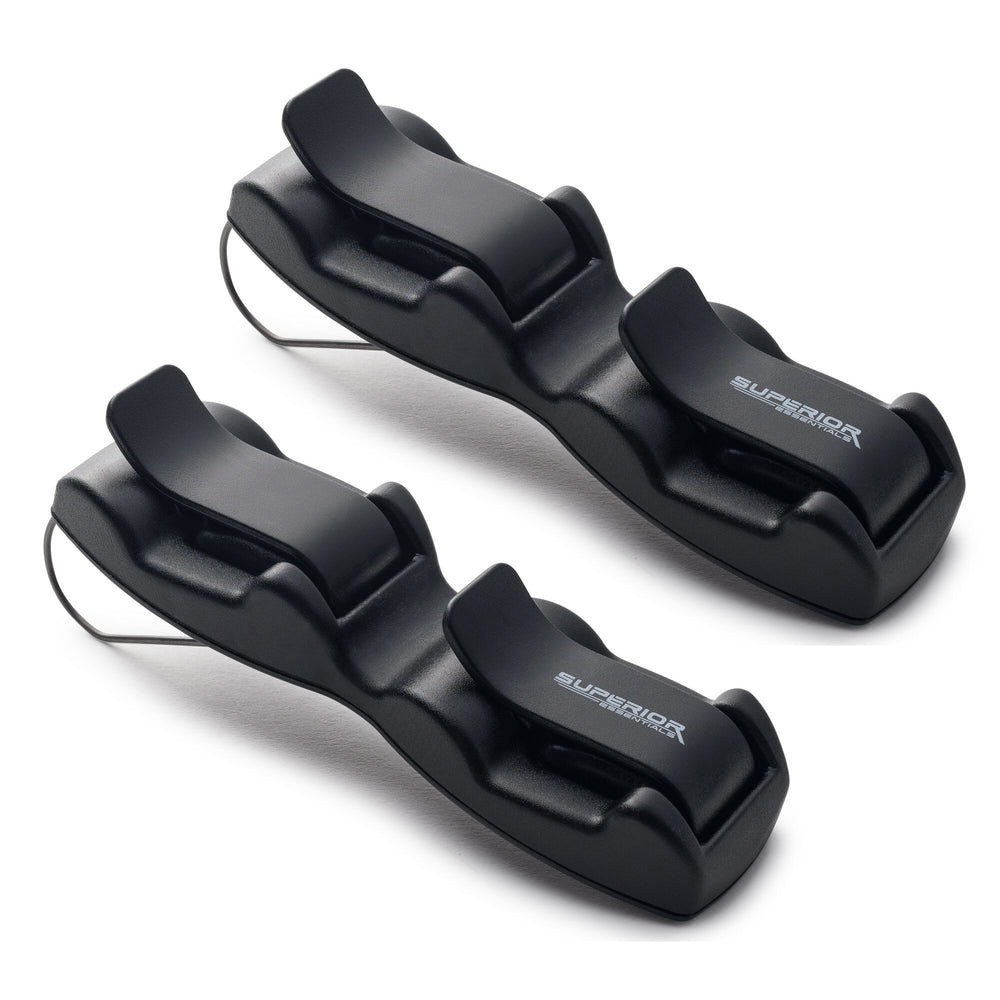 Superior Essentials car visor sunglasses holder dual ends clip keeps two pairs within reach