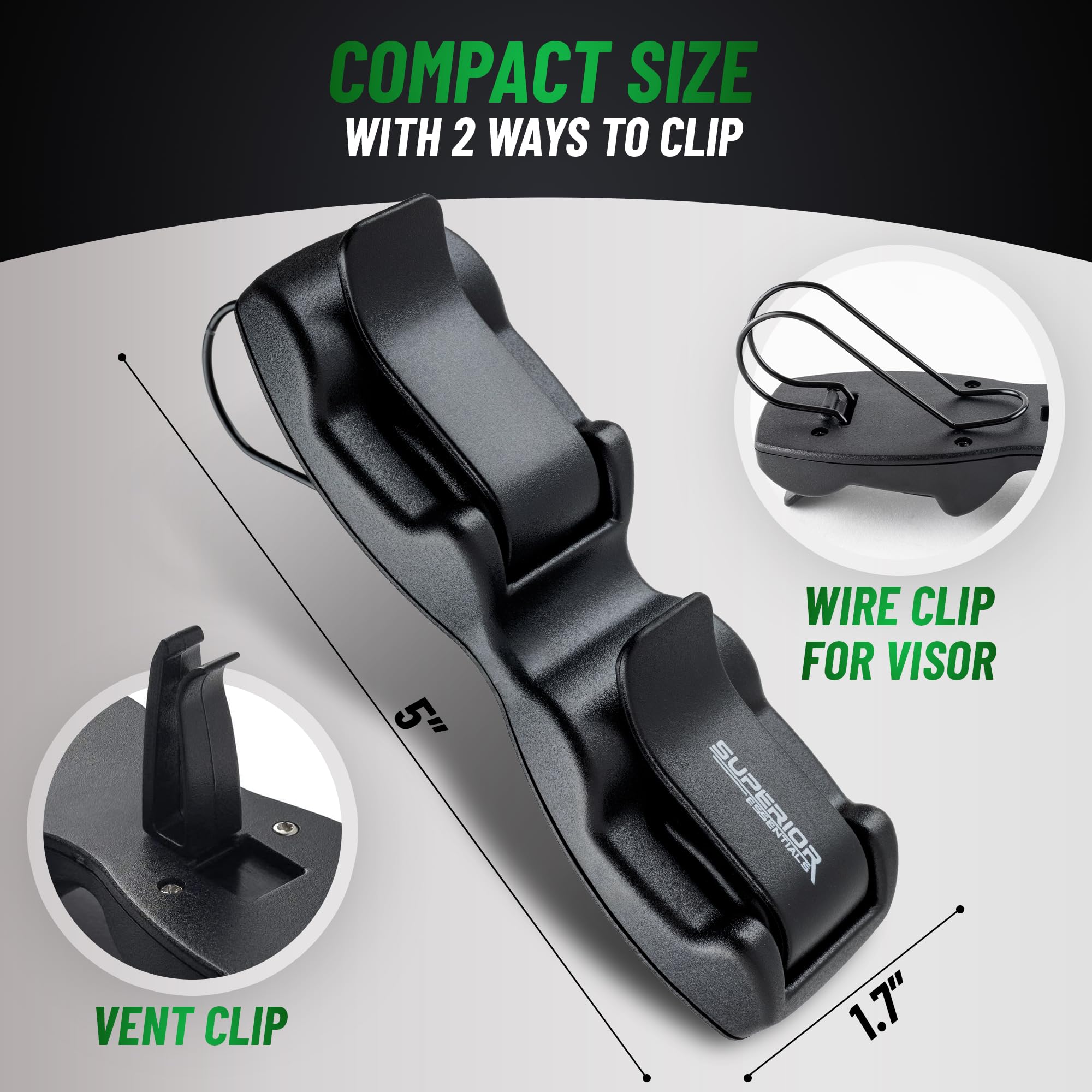 Superior Essentials two-pack keeps front-seat and back-seat sunglasses organized