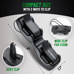 Superior Essentials two-pack keeps front-seat and back-seat sunglasses organized
