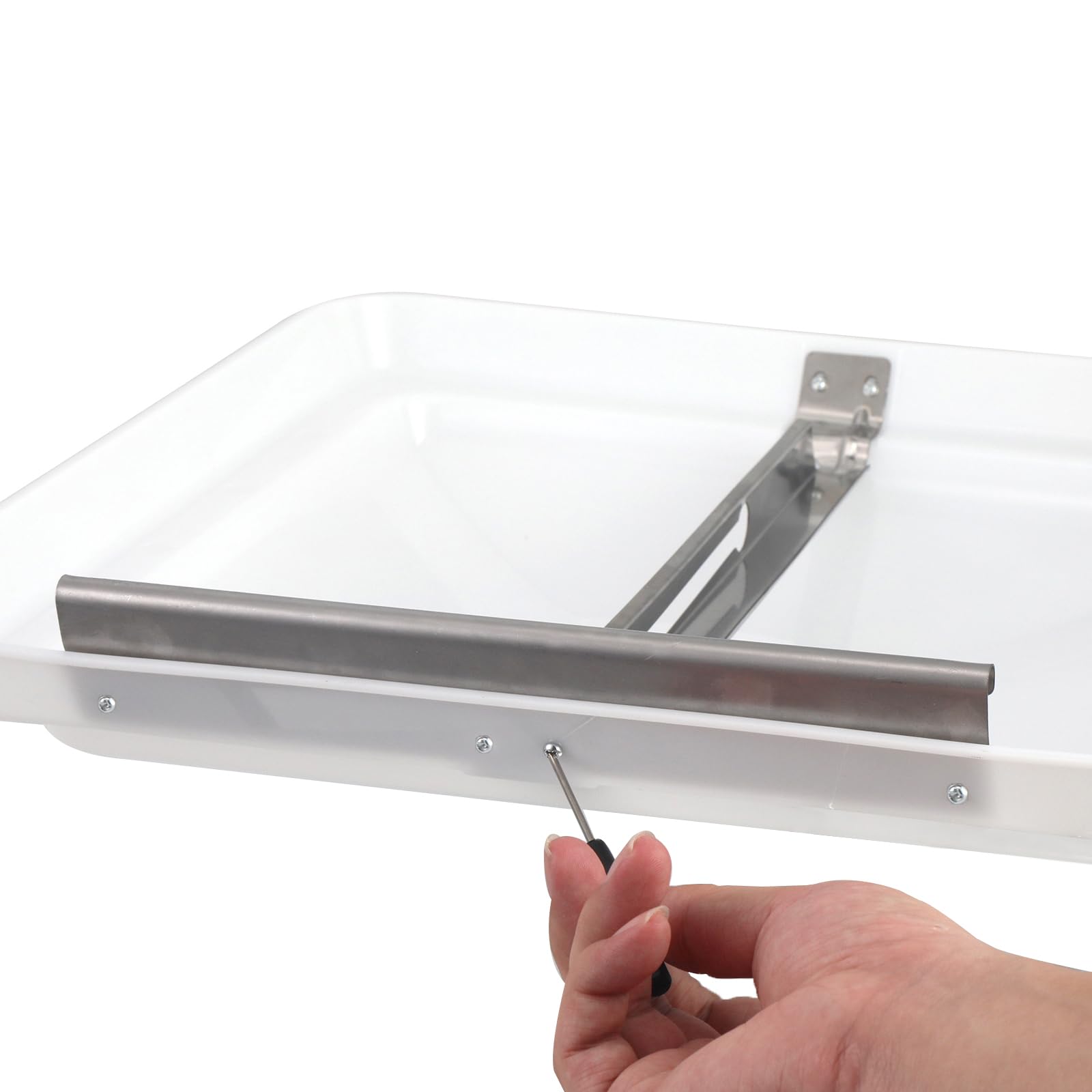 Low-profile aerodynamic design of Supermotorparts vent cover on RV roof.