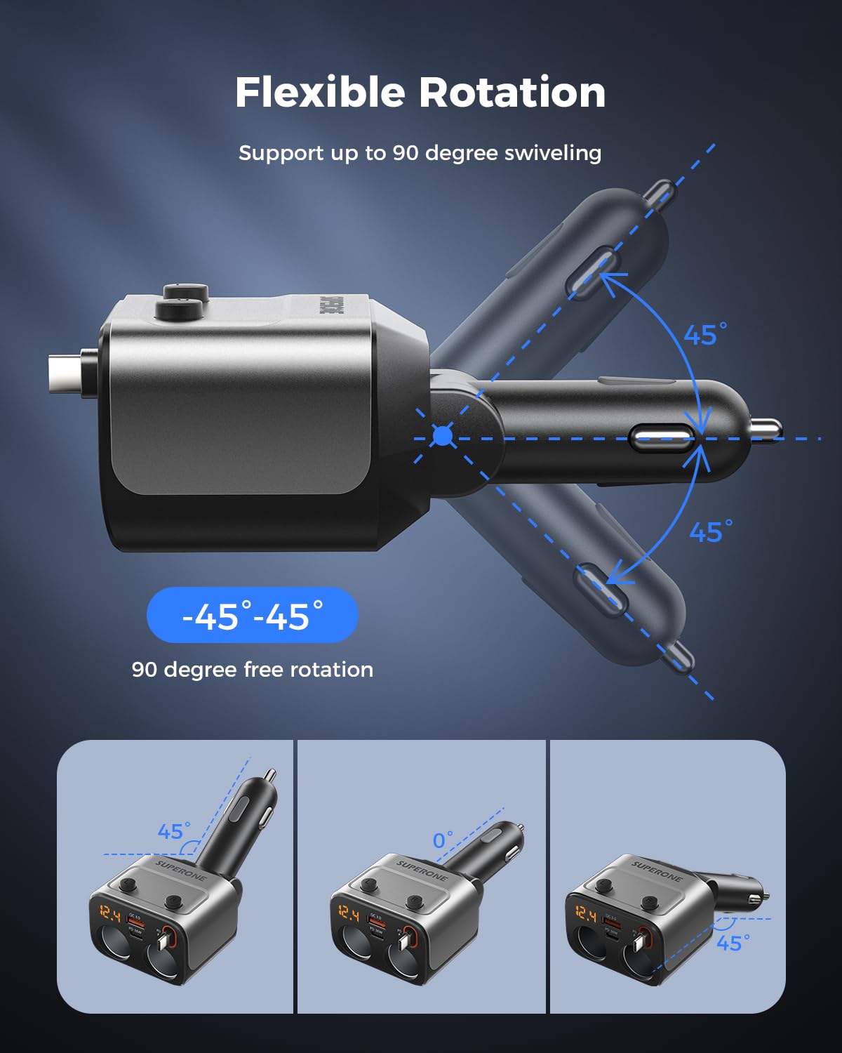 SUPERONE PD 30W USB-C port for fast charging