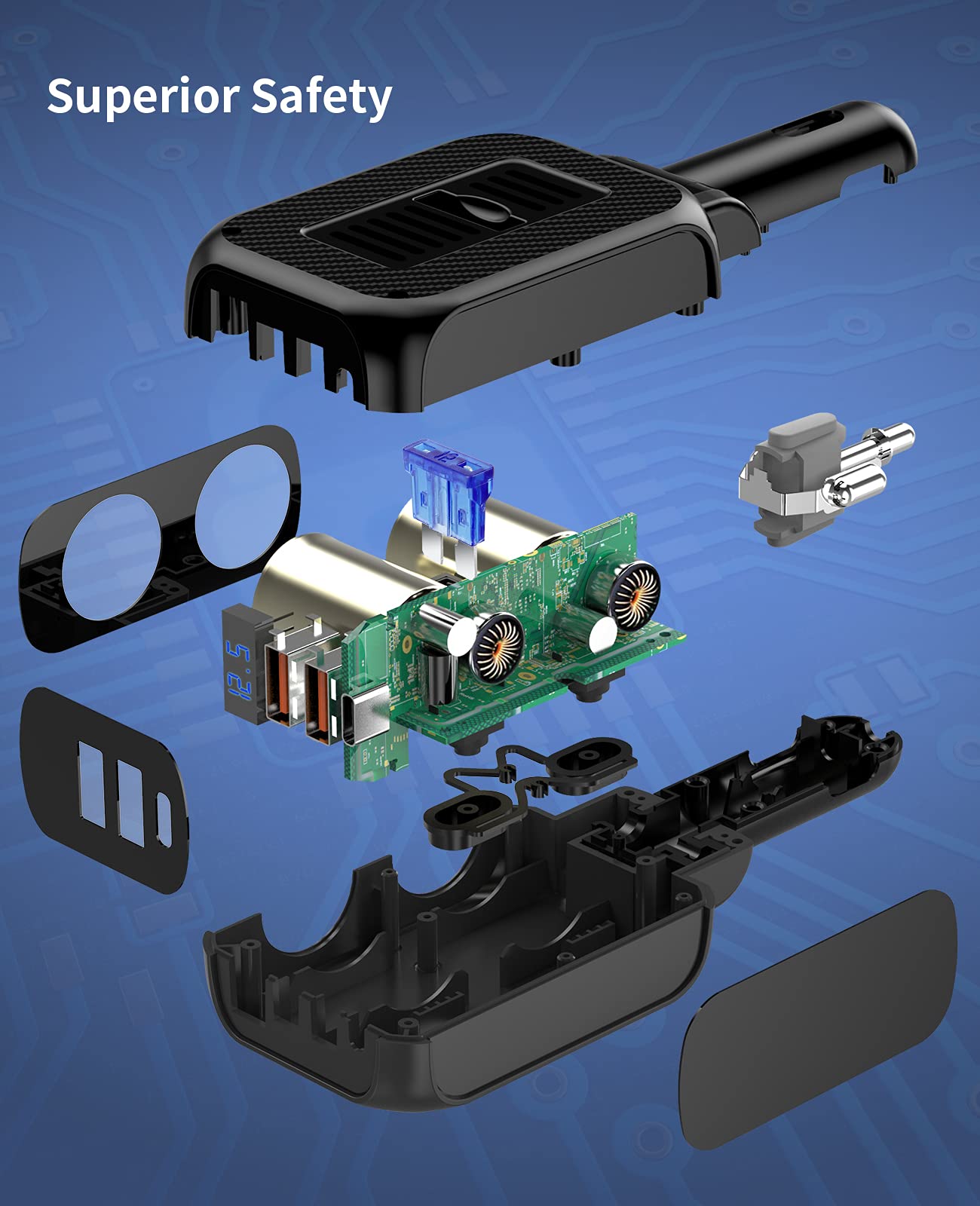 Real-time voltage display helps monitor your vehicle battery health.