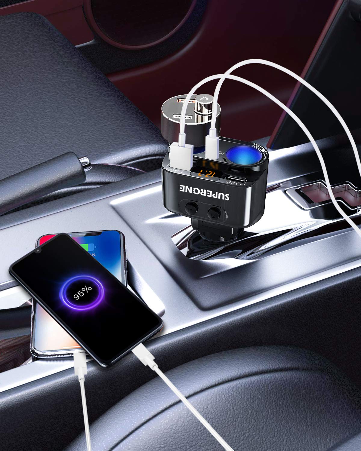 SUPERONE built-in safety circuits guard against overcharge and short circuits.