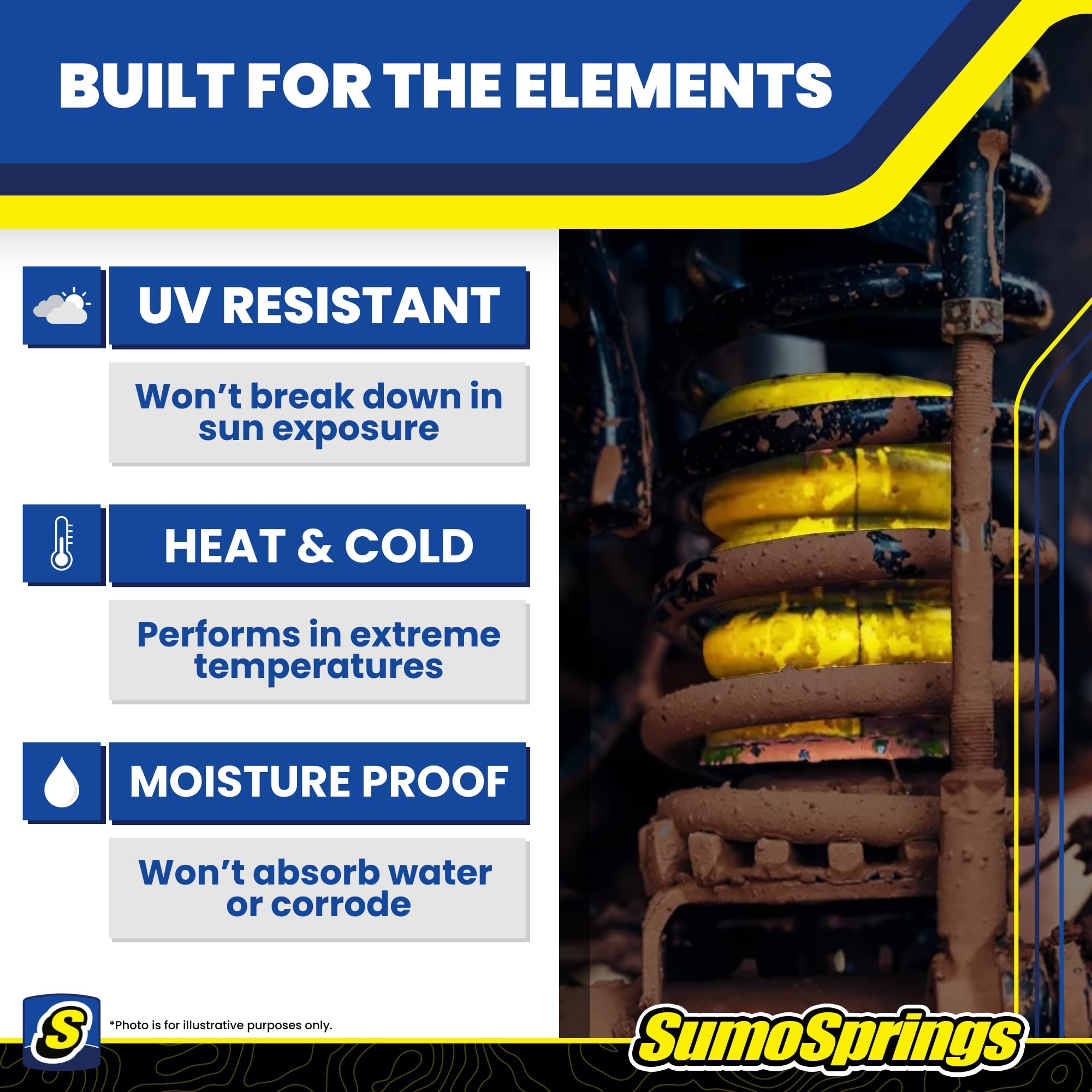 SuperSprings offer progressive damping for smoother bumps and better control.