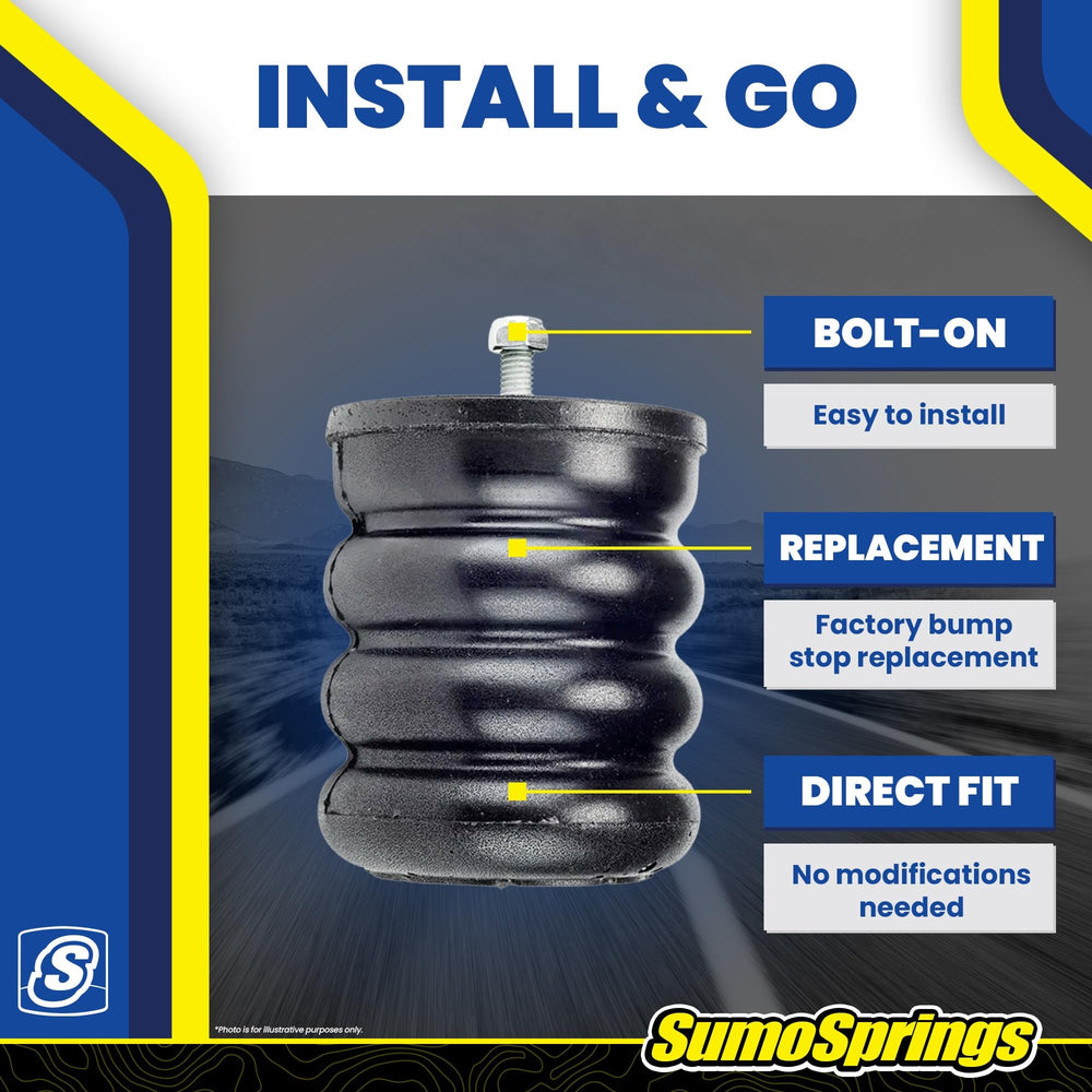SuperSprings rear sumosprings providing damped handling and reduced body sway.