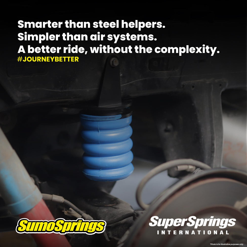 SuperSprings rear springs boost ride comfort and stability on highway and trail.