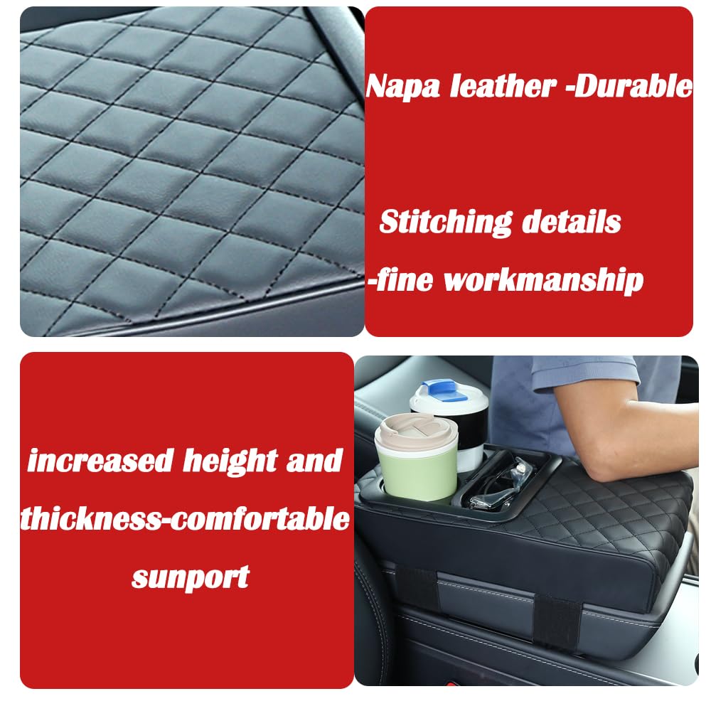 Elastic strap on Supin cushion keeps it secure without blocking the console