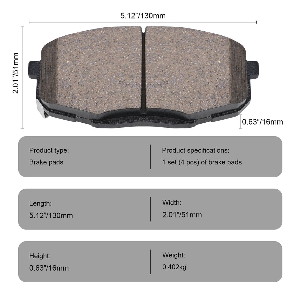 SUPLABEL front brake pads for Hyundai Elantra Touring 2010-2012 deliver reliable stopping