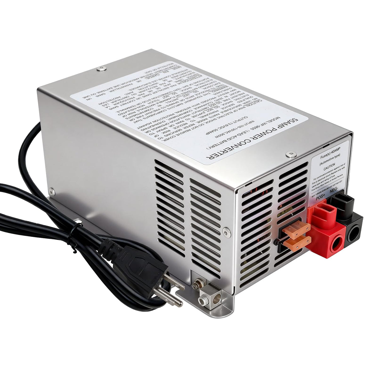 Suplife WF-9855 front view, compact RV power converter for lithium setups
