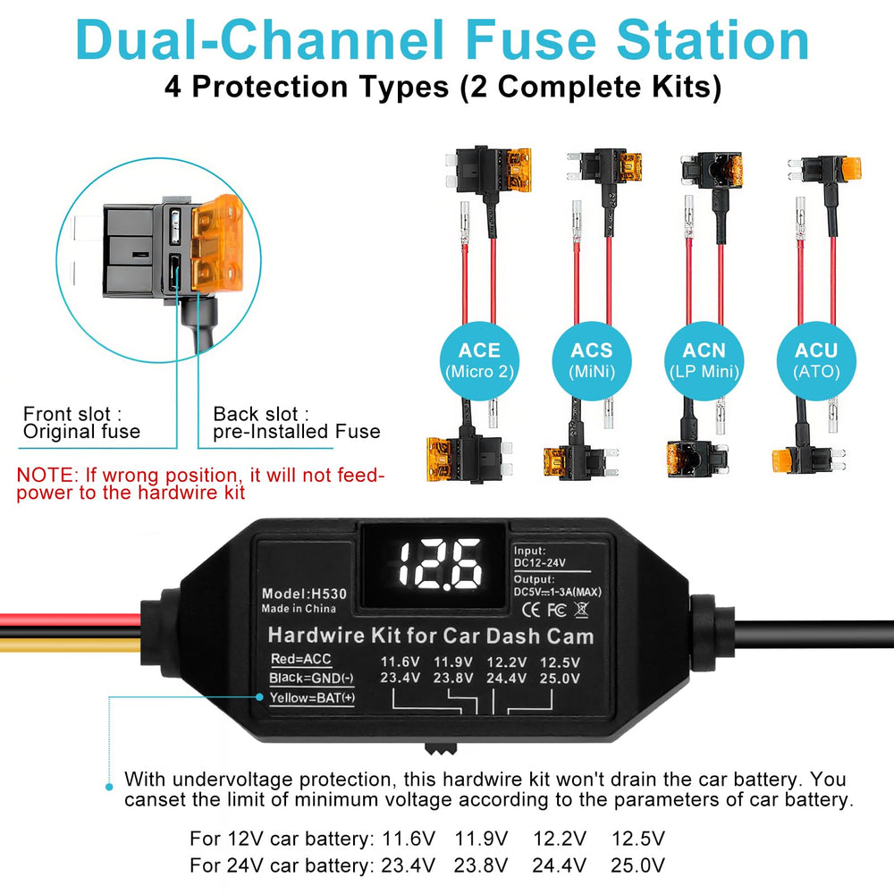 Suplogico cable routed behind dashboard for hidden, clean dash cam fit