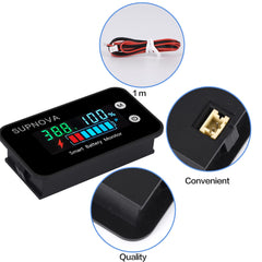 SUPNOVA Battery Monitor buzzer alarm alerts when voltage thresholds are reached.