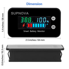 SUPNOVA Battery Monitor temperature readout shows Celsius during use.