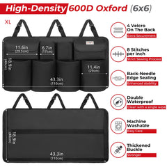 SURDOCA eight-pocket design facilitates organized storage of essentials.