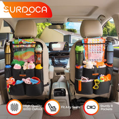 SURDOCA waterproof 600D Oxford fabric keeps the organizer clean.