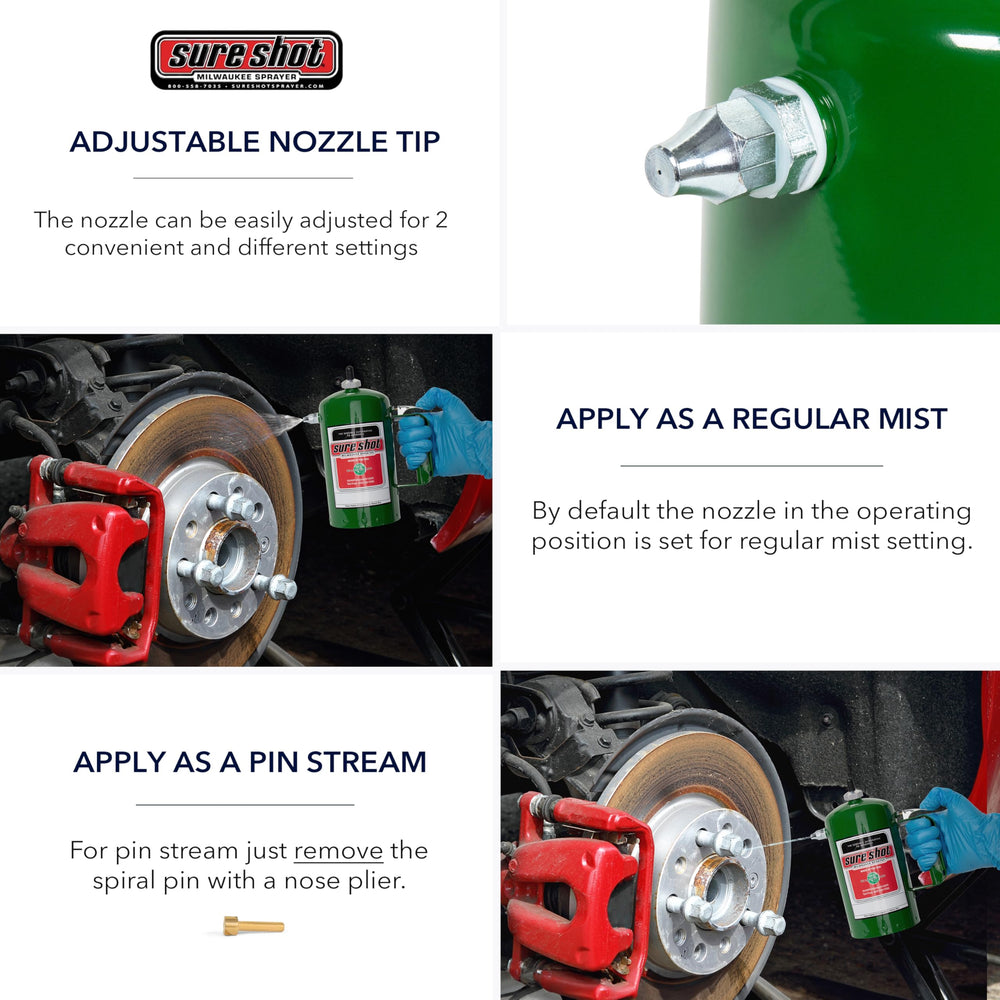 Sure Shot A1000G adjustable spray options cover mist to stream use cases.