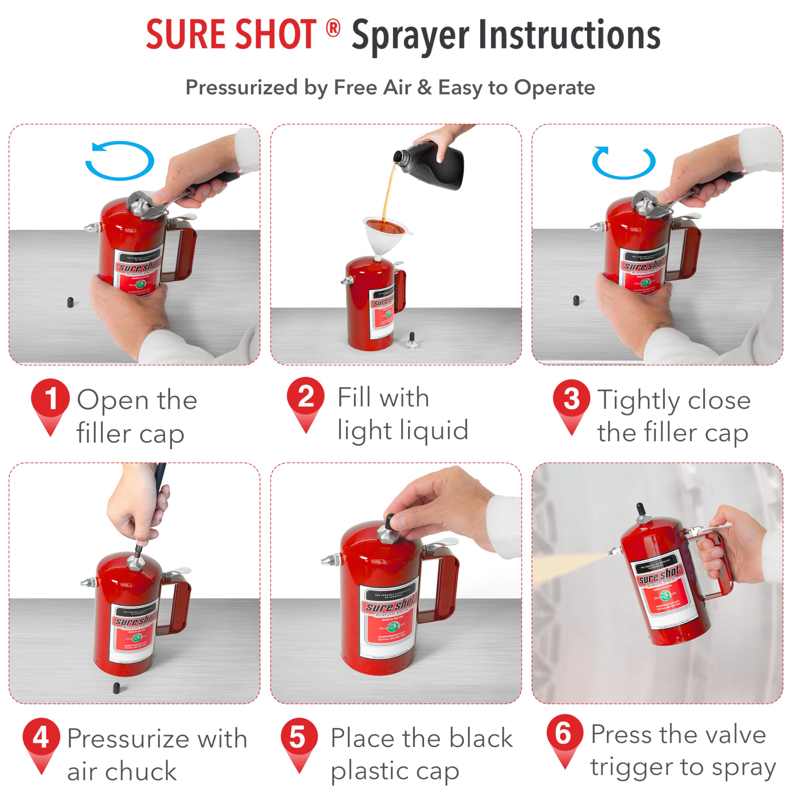 Sure Shot A1000R teflon cap closeup demonstrating secure sealing and long-lasting use