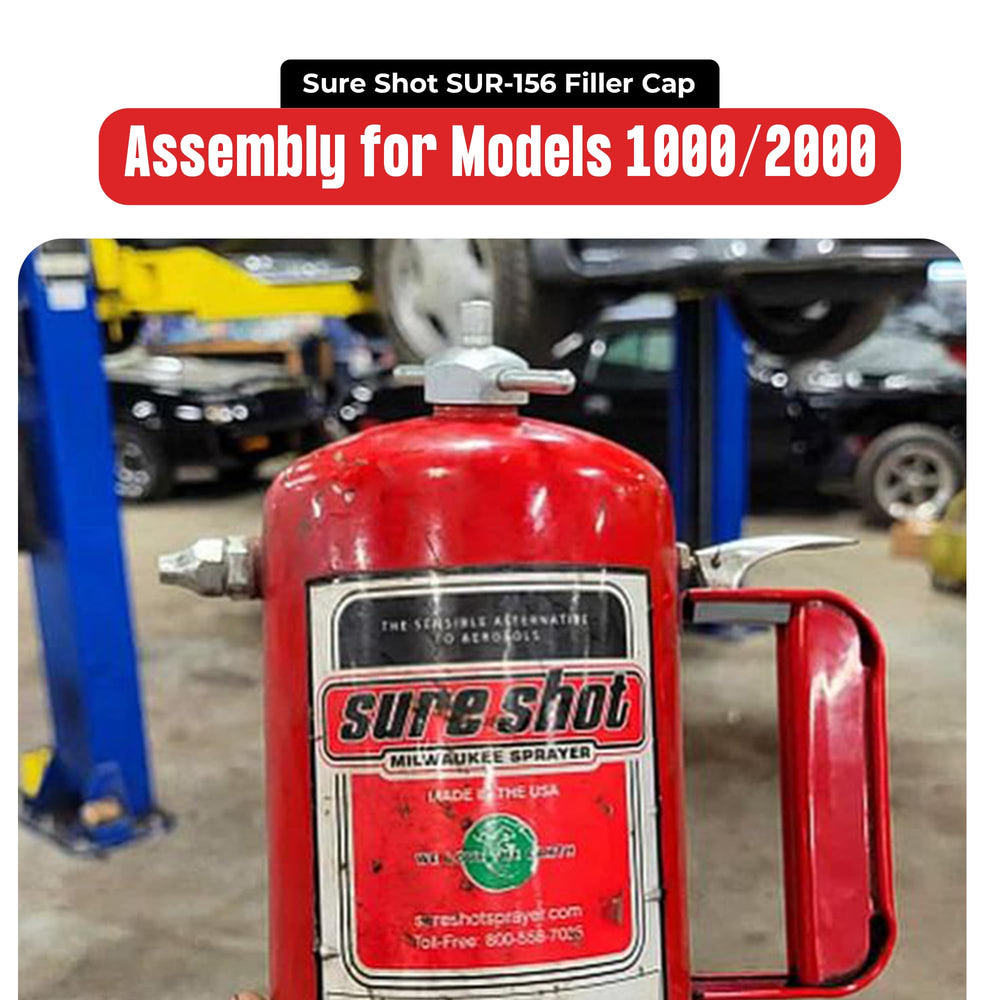 Sure Shot SUR-156 filler cap assembly angled view for easy replacement