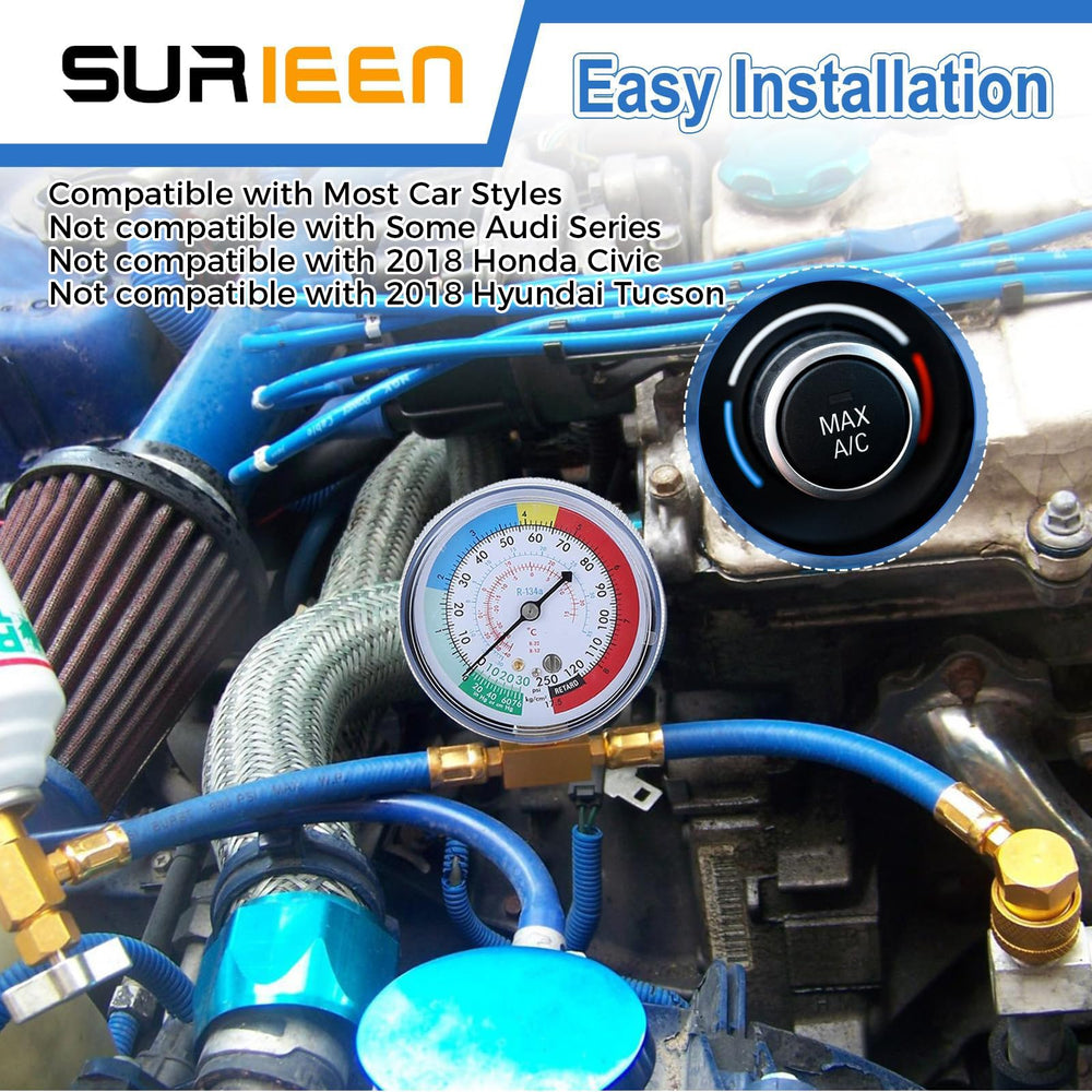 Surieen low-side quick coupler enabling precise refrigerant flow.