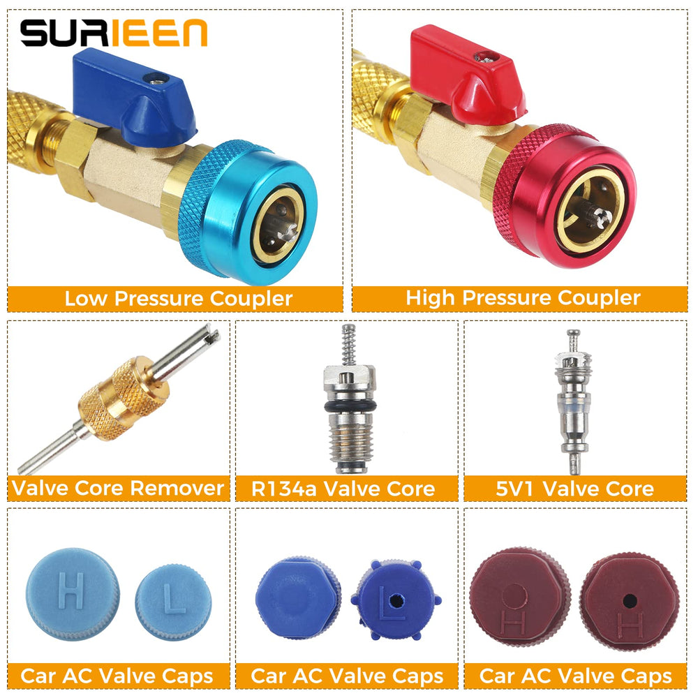 SURIEEN valve core quick remover installer set for easy on-site AC servicing.