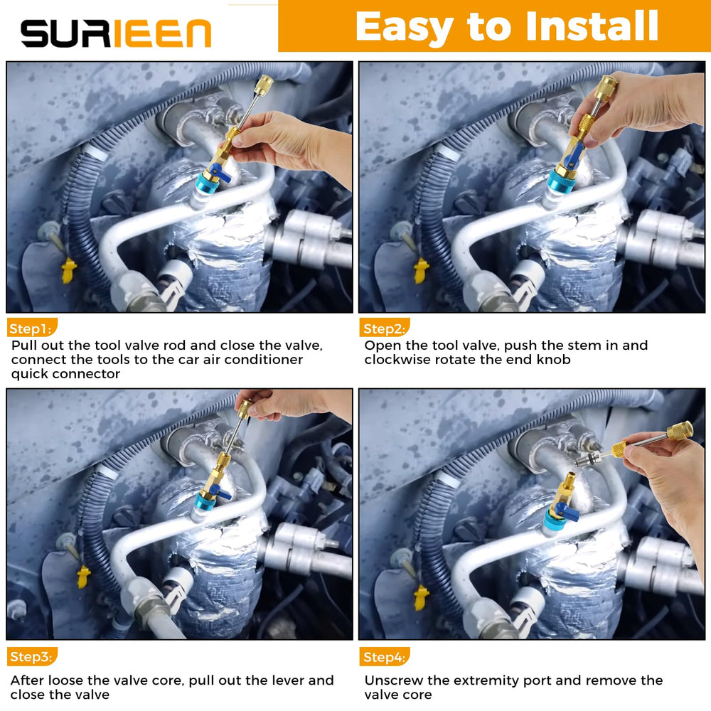 SURIEEN service port caps protect fittings during maintenance.