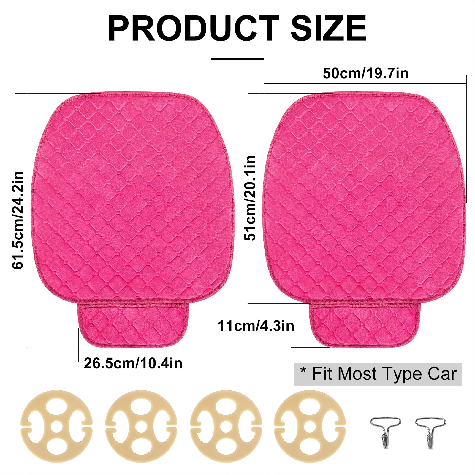 Surpassme anti-slip bottom seat cover prevents shifting during driving.