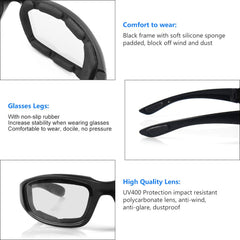 Surpassme glasses dustproof; lenses stay clear on dusty trails.