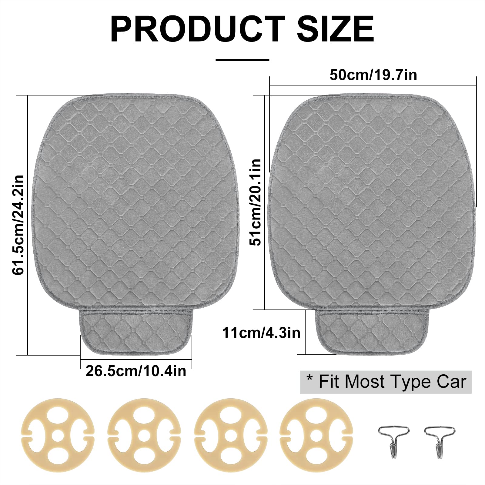 Surpassme seat cover anti-slip bottom prevents shifting during daily drives.