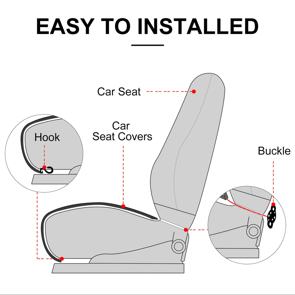 Surpassme machine-washable seat cover in grey for quick cleanup.