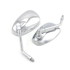Surpassme universal 10mm chrome mirror left view improves lane awareness for riders.