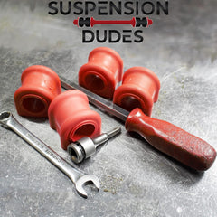 Suspension Dudes CODE RED bracket kit for secure rear sway bar mounting.