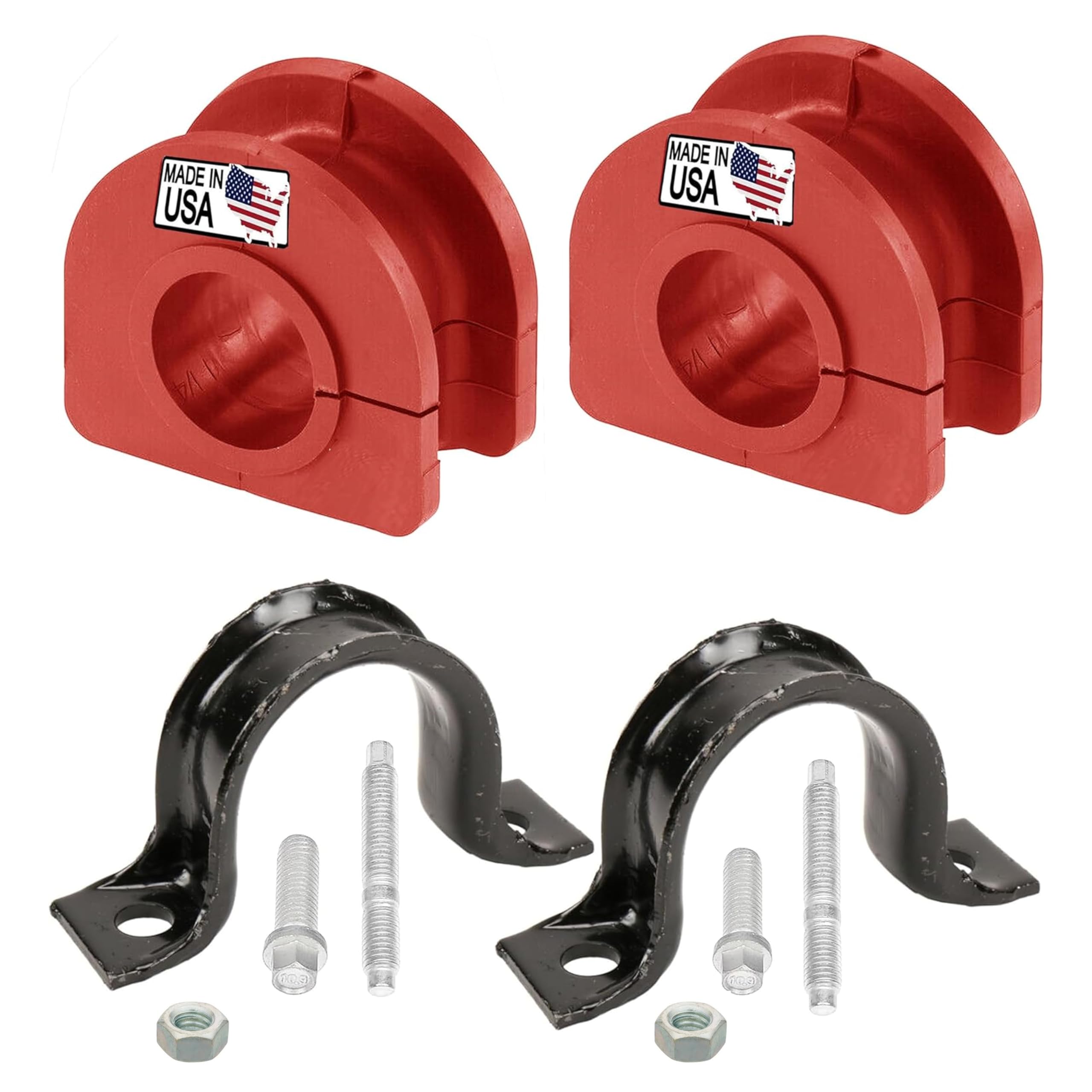 Suspension Dudes CODE RED front sway bar kit close-up of bracket and bushings for improved stability.